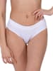 Yenita® Bikinislip 3er Set Damen Slips mit elastischem Logobund in weiss