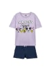 Disney Minnie Mouse 2tlg. Outfit T-Shirt & Shorts Disney Minnie Mouse in Lila-Dunkelblau