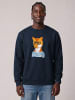 wat? Apparel Sweatshirt Fuchs in Dunkelblau