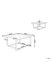 Beliani Couchtisch CRYSTAL in Silber/Transparent - (W) 80 x (H) 40 x (L) 80 cm