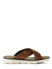 Bugatti Sandalen mit Leder-Anteil in cognac