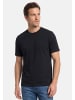Casa moda T-Shirt Basic in Weiß / beige / schwarz