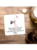 Mr. & Mrs. Panda Untersetzer für Gläser Storch mit Spruch in Weiß