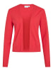 Vila Kurzer Feinstrick Cardigan Weiche Strickjacke VIRIL in Rot-2
