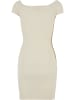 Urban Classics Urban Classics Damen Ladies Off Shoulder Rib Dress in whitesand