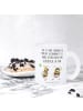 Mr. & Mrs. Panda Teetasse Hummeln Kleeblatt mit Spruch in Transparent