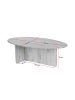 CALICOSY Couchtisch ANNA in Nussbaum - (W)120  x (H)40  x (L)65 cm