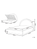 Beliani Doppelbett MOUZON in Beige - (W) 196 x (H) 108 x (L) 219 cm