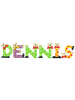 Playshoes Deko-Buchstaben "DENNIS" in bunt