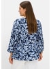 sheego Druckbluse in tiefblau-gemustert