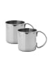 Echtwerk 2 tlg. Set Kupferbecher-Set 480 ml in Silber