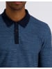 Pierre Cardin Langarm-Poloshirt in Blue Heaven