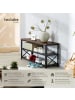tectake Schuhregal Blackpool 101 x 30,5 x 45,5 cm, Industrial Holz dunkel, rustikal