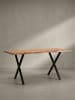 KADIMA DESIGN Esszimmertisch 120x60x76 cm Massivholz / Metall Esstisch