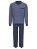 Ammann Schlafanzug Langarm Basic in Blau