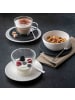 Villeroy & Boch 6er Set Café au Lait-Set Manufacture Rock 250 ml in schwarz