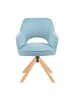 DUBI Möbel 2er-Set: Drehstuhl Mika-Lara in Hellblau - (B)60 x (H)87 x  (T)65 cm