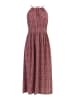 faina Damen Midikleid Aus Chiffon in Rot Weiss