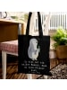 Mr. & Mrs. Panda Tote Bag Friseur Herz mit Spruch in Schwarz