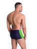 Aquarti Aquarti Herren Badehose mit Reißverschlusstasche in blau/grün