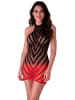 Passion Netzkleid in schwarz/rot