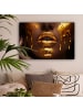 MuchoWow Leinwand Bilder Goldenes Gesicht