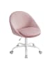 SONGMICS Bürostuhl Lenna in Pastellrosa - (B)60 x (H)(80-90) x (T)60 cm
