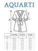Aquarti Aquarti Damen Bademantel mit Reißverschluss 3/4 Ärmel in dunkelblau