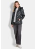 GOLDNER Kurzgröße:  Winterjacke mit Metallic-Glanz in anthrazit