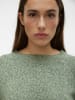 Vero Moda Strick Pullover Meliert Basic Langarm VMDOFFY in Dunkelgrün