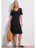 Street One Knielanges Jerseykleid mit Kurzarm in Black