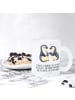 Mr. & Mrs. Panda Kaffeetasse Pinguine trösten mit Spruch in Transparent