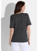 GOLDNER Viskoseshirt mit Tupfen-Design in schwarz / weiß / gemustert