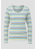 s.Oliver T-Shirt langarm in Creme-mehrfarbig