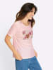 Sieh an! Kurzarm-Shirt in hellrosé-altrosa
