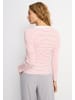 LASCANA Langarmshirt in creme-rot gestreift