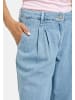 Milano Italy Pleated Wideleg Pants in Jeansblue