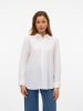 Vero Moda Hemd Basic Rundhals Bluse in Weiß