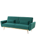 Beliani 3-Sitzer Sofa EINA in Grün/Kupfer - (W) 210 x (H) 86 x (L) 81 cm