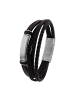 Tom Tailor Armband Edelstahl, Kautschuk, Leder in silber