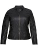 sheego Leder-Jacke in schwarz