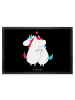 Mr. & Mrs. Panda fußmatte Einhorn Mitteilung ohne Spruch in Schwarz