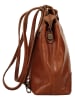 piké Rucksack-Shopper echt Leder in braun