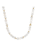 Amor Halskette Edelstahl, IP gold, Perlmutt in gold
