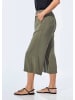 GOLDNER Kurzgröße:  Hose mit Schlupfbund und Zierelement in khaki