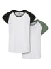 Urban Classics T-Shirt in white/saliva+white/black