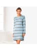 REDBEST Single-Jersey Nachthemd in blau/grau