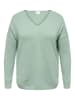 ONLY Carmakoma Strickpullover in Green Milieu