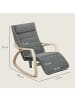 HOMCOM Schaukelstuhl-106L x 67B x 92H cm-Grau