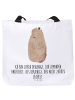 Mr. & Mrs. Panda Tote Bag Murmeltier mit Spruch in Weiß